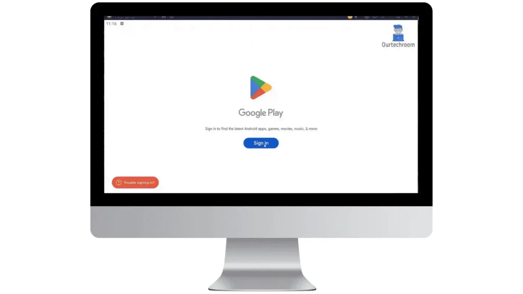 bluestack google sign in