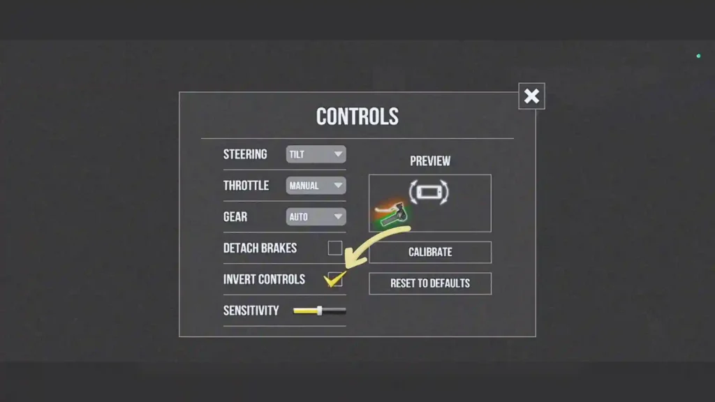 Traffic Rider Invert Controls