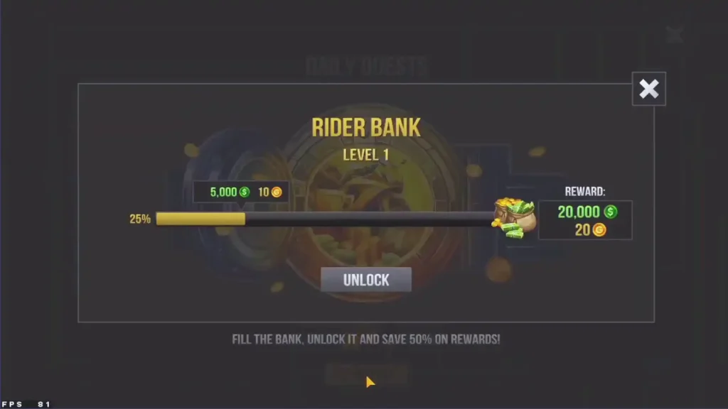 Traffic Rider Rider Bank