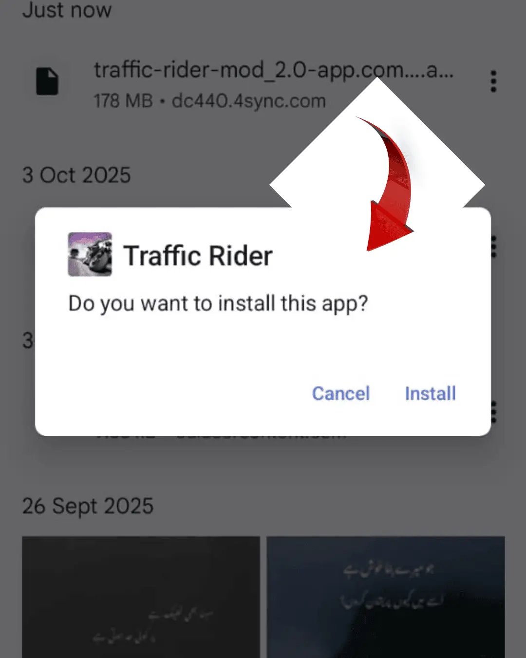 install Traffic Rider Mod apk