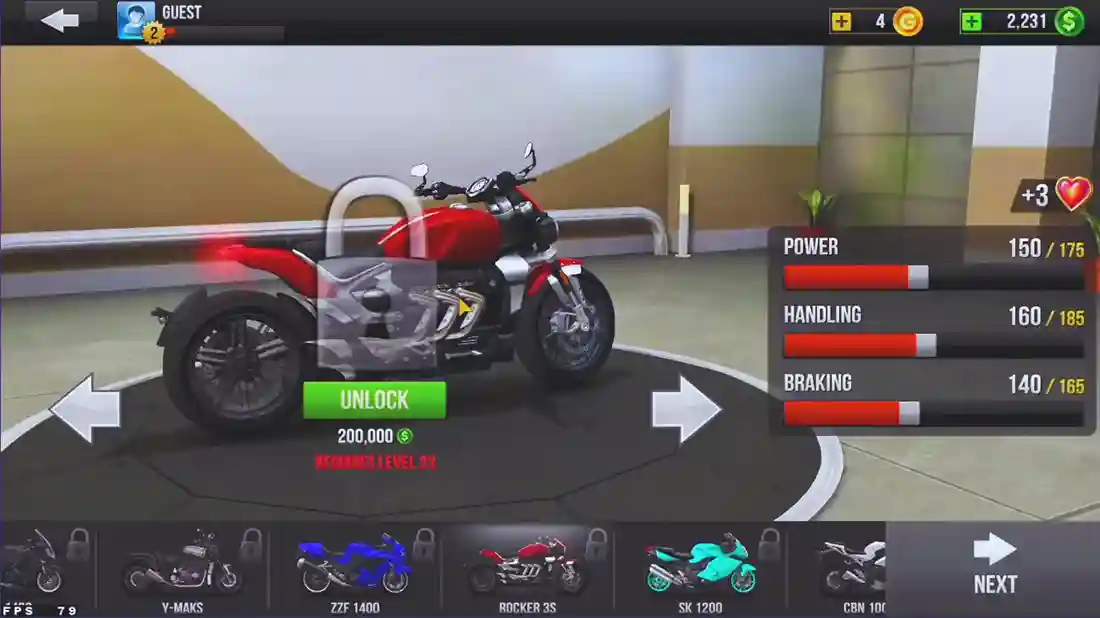 new bike in traffic rider v2,0