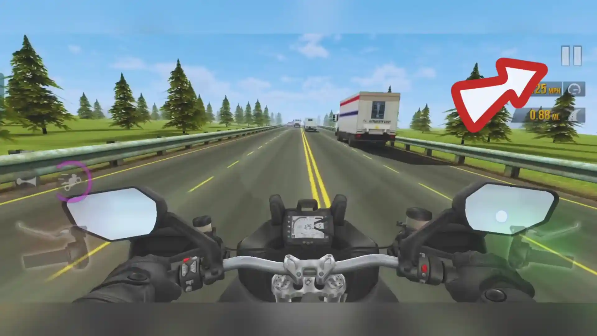 Traffic Rider Pause Button